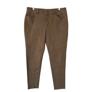 Lauren Ralph Lauren Women's Seam Paneled High Rise Brown Skinny Jeans 4 P Petite